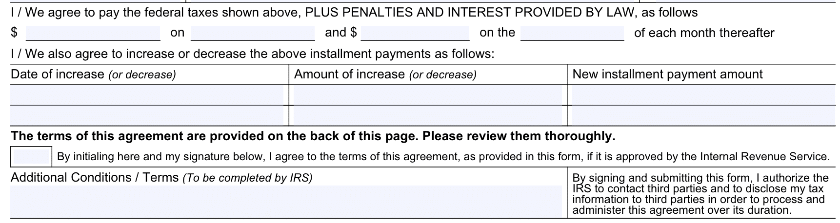 IRS Form 433-D